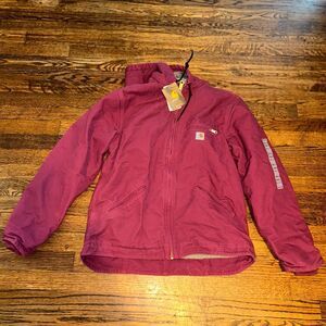NEW RARE Carhartt Women’s WJ141 Hooded Sherpa Lined Jacket Size Medium